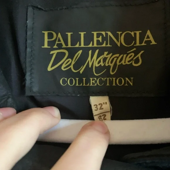 Pallencia Del Marques Collection Mens Size 32 Black Suede Leather Jacket Vintage